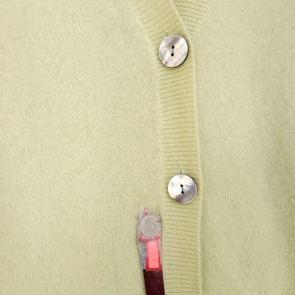 Crush Cashmere Cashmere Cardigan Size 1 Button Front Canggu Fine-Knit Pockets - Picture 6 of 14